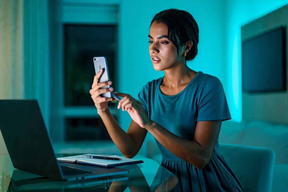 Woman Using Smartphone